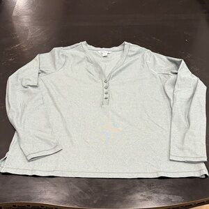 Athleta Heather green V-Neck Top